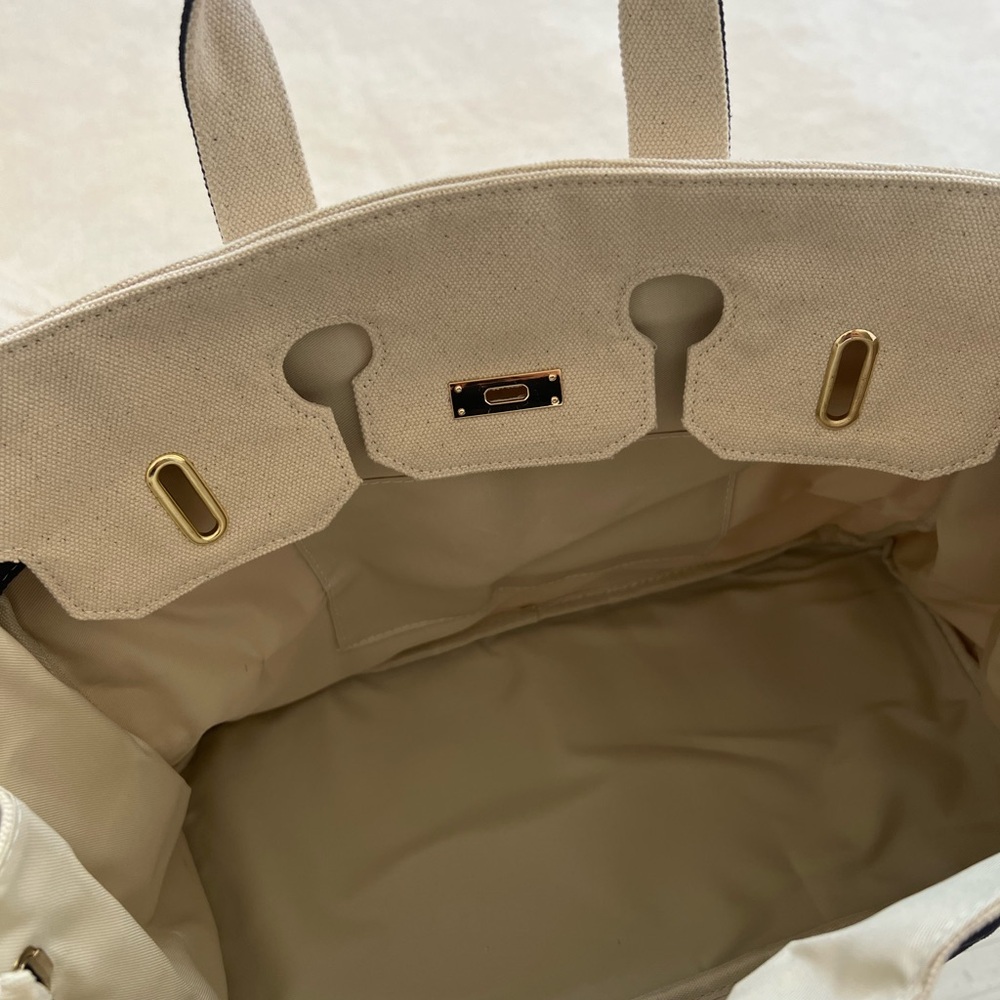 Boatkin Navy Canvas Boat Tote Bag - Picture 3 of 5